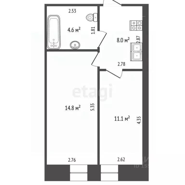 2-к кв. Самарская область, Самара ул. Куйбышева, 66 (38.0 м) - Фото 2