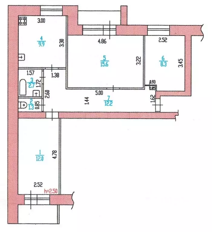 3-к кв. Алтайский край, Барнаул ВРЗ мкр, ул. Воровского, 112/46 (62.0 ... - Фото 0