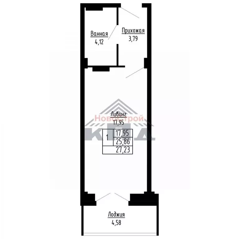 1-к кв. Омская область, Омск ул. Фрунзе (27.0 м) - Фото 1