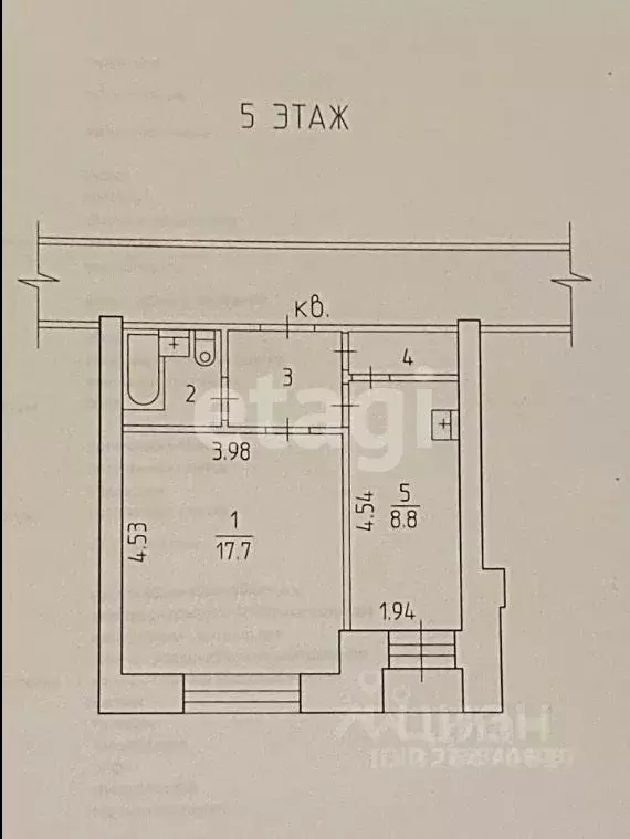 1-к кв. Пермский край, Пермь Серединная ул., 2 (36.4 м) - Фото 2