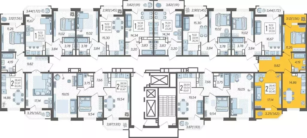 2-комнатная квартира: Краснодар, Уральская улица, 87/7 (60.45 м) - Фото 1