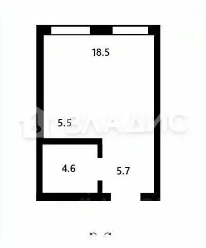 Студия Новосибирская область, Новосибирск ул. Королева, 1Б (30.0 м) - Фото 1