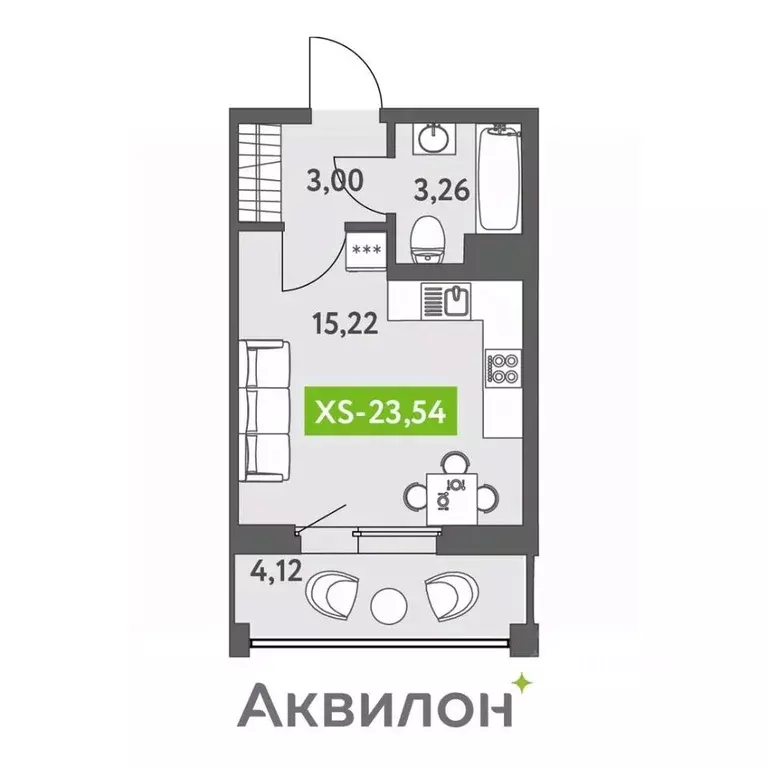 Студия Санкт-Петербург бул. Головнина, 4 (24.3 м) - Фото 0