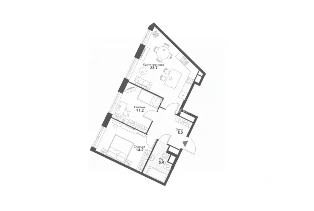 3-к кв. Москва Летниковская ул., 6к2 (62.9 м) - Фото 1