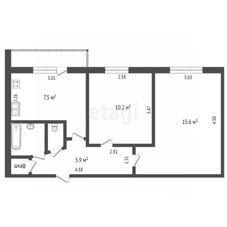 2-к кв. Удмуртия, Ижевск Союзная ул., 145 (42.0 м) - Фото 0