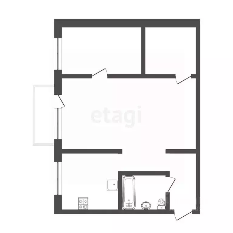 2-к кв. Камчатский край, Петропавловск-Камчатский ул. Кутузова, 12Б ... - Фото 2