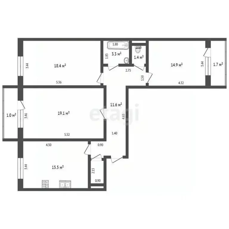 3-к кв. Мордовия, Саранск ул. Семашко, 11А (86.1 м) - Фото 1