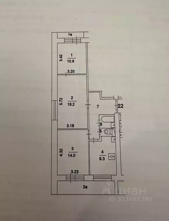 3-к кв. Москва Онежская ул., 28/1 (63.5 м) - Фото 0