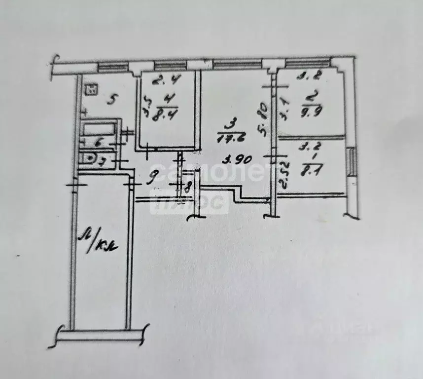 3-к кв. Калужская область, Калуга Майская ул., 8 (58.5 м) - Фото 2