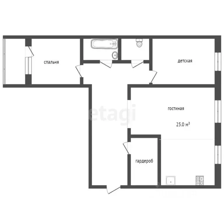 3-к кв. Тюменская область, Тюмень ул. Западносибирская, 18к1 (66.0 м) - Фото 1