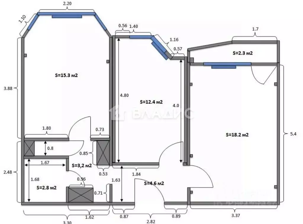 2-к кв. Московская область, Ленинский городской округ, Бутово пгт ... - Фото 2
