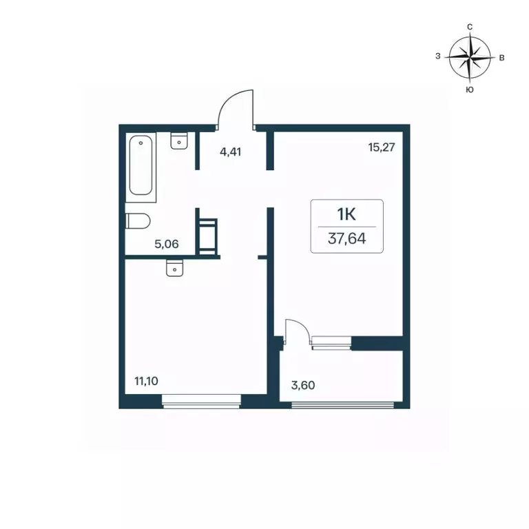 1-к кв. Ленинградская область, Всеволожский район, Заневское городское ... - Фото 1