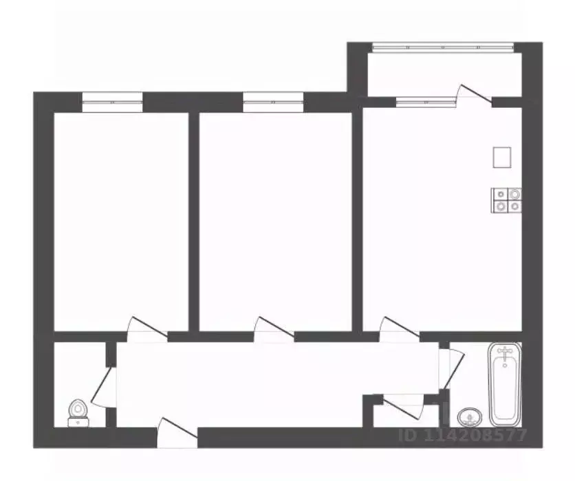 2-к кв. Воронежская область, Борисоглебск Восточный мкр, 3 (66.0 м) - Фото 2