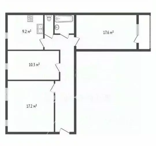 3-к кв. Ленинградская область, Всеволожский район, Кузьмоловский пгт ... - Фото 2