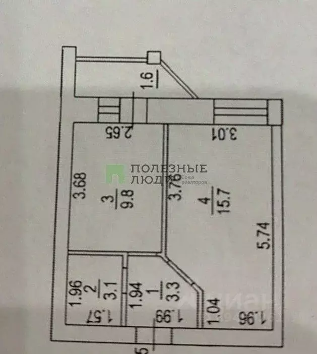 1-к кв. Кировская область, Киров ул. Мостовицкая, 4 (31.9 м) - Фото 1