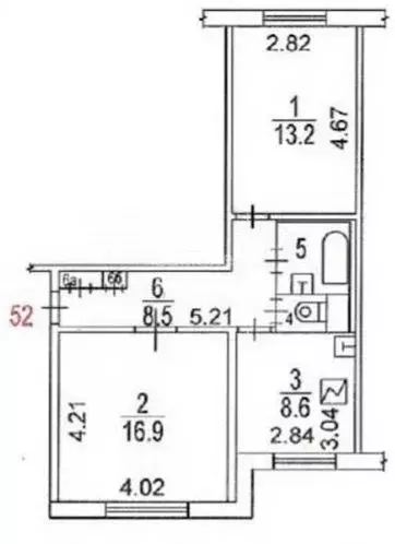 2-к кв. Москва Радужная ул., 16 (51.0 м) - Фото 2