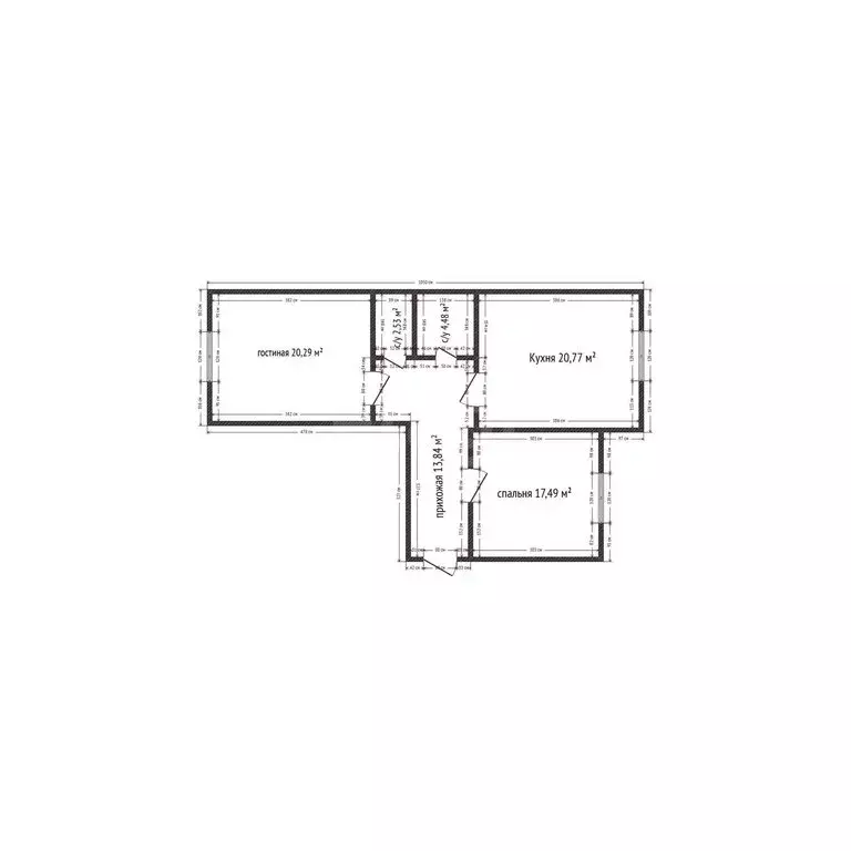 2-комнатная квартира: Каспийск, микрорайон Кемпинг, 302А (82 м) - Фото 1