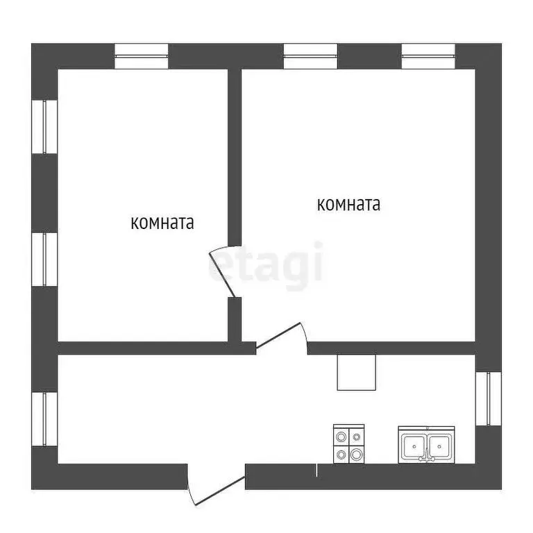Дом в посёлок Нейво-Шайтанский, улица Тургенева (44.5 м) - Фото 1