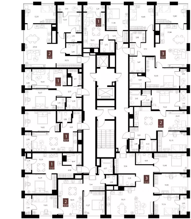3-к кв. Рязанская область, Рязань ул. Бирюзова, 20с1 (93.56 м) - Фото 2