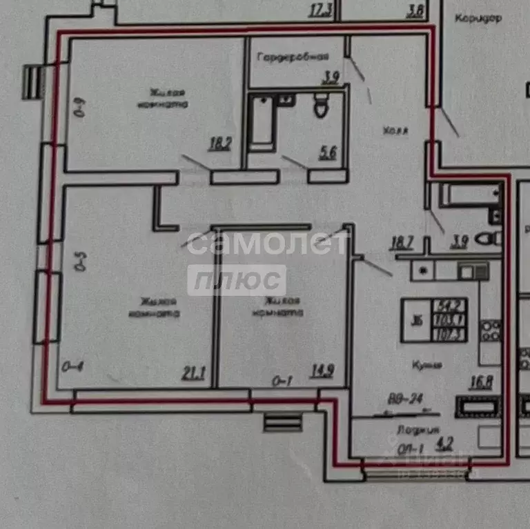 3-к кв. Чувашия, Чебоксары ул. И.П. Прокопьева, 7 (107.6 м) - Фото 2