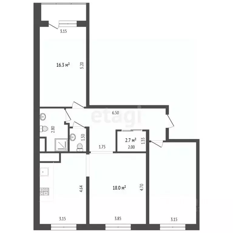 3-к кв. Московская область, Раменское Дергаевская ул., 24 (88.2 м) - Фото 1