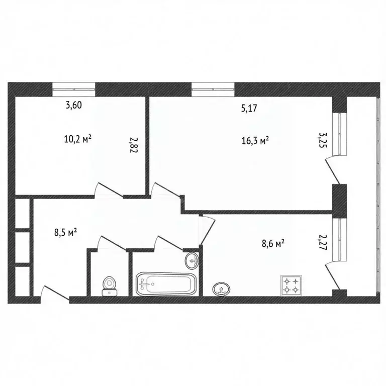2-к кв. Ярославская область, Ярославский муниципальный округ, с. ... - Фото 1