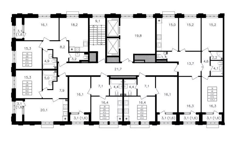 2-комнатная квартира: москва, михалковская улица, 48с7 (67.5 м) - Фото 1