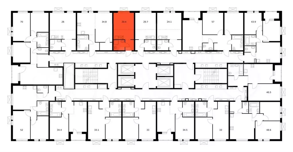 Квартира-студия, 20,4 м, 18/28 эт. - Фото 1