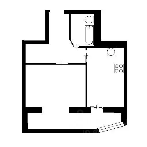 Квартира, 1 комната, 39.5 м - Фото 1