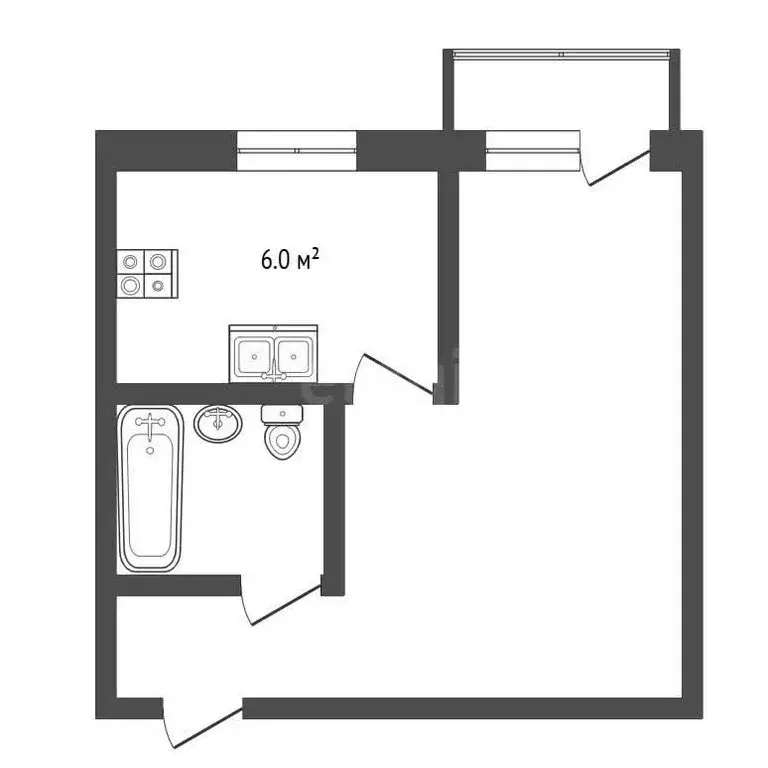 1-комнатная квартира: Серпухов, улица Ракова, 3 (32.7 м) - Фото 1