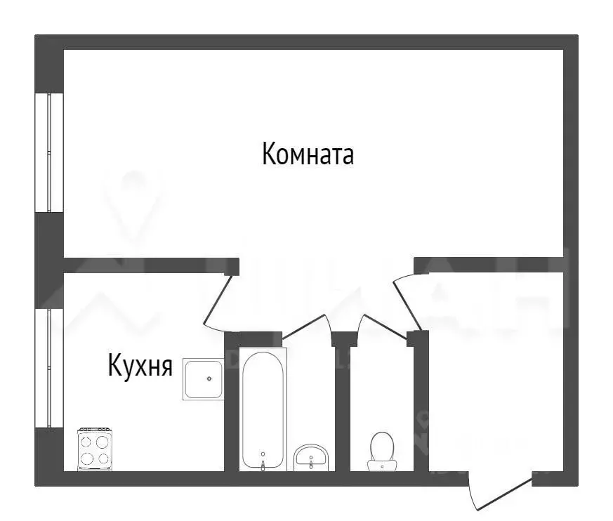 1-к кв. Московская область, Электросталь ул. Тевосяна, 32 (32.0 м) - Фото 1
