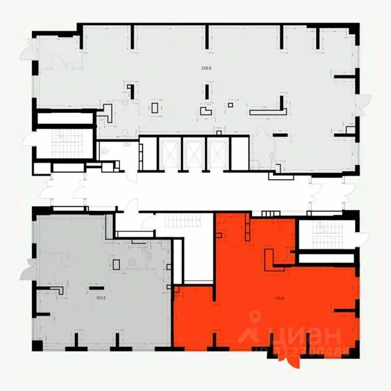 Помещение свободного назначения в Москва Кронштадтский бул., 9к2 (113 ... - Фото 1