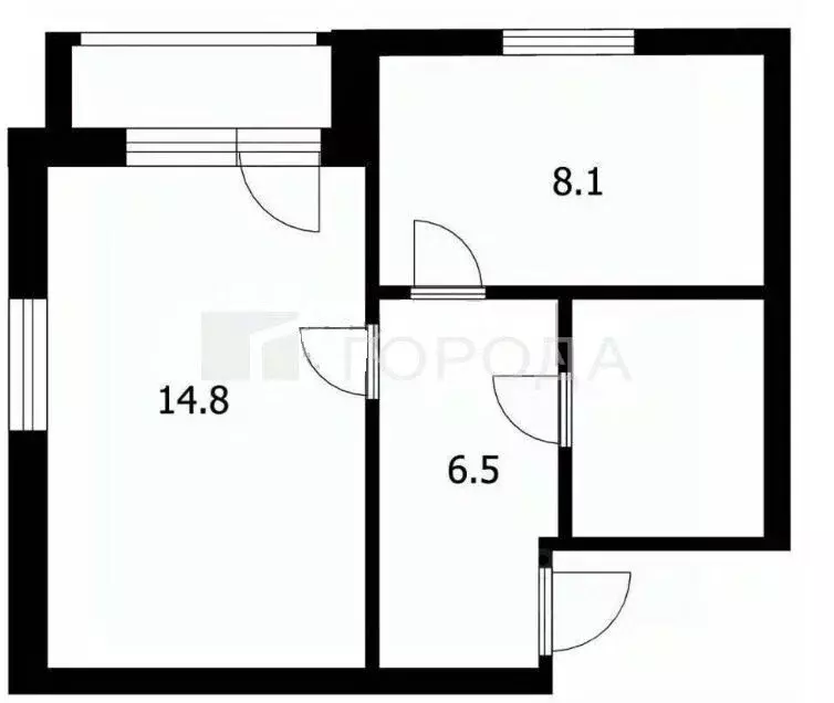 1-к кв. Томская область, Томск Каштак-4 мкр, ул. Кошурникова, 5 (33.0 ... - Фото 2