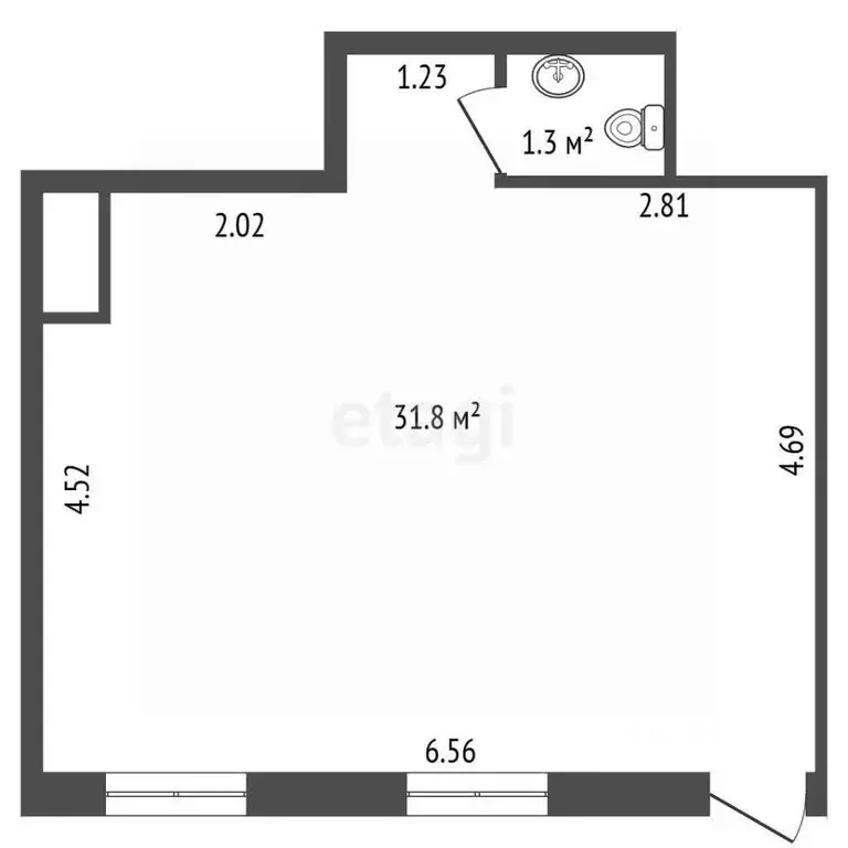 Торговая площадь в Санкт-Петербург ул. Ленсовета, 16 (34 м) - Фото 2