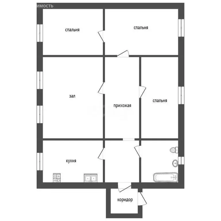 Дом в Омская область, рабочий посёлок Русская Поляна, улица Кирова (83 ... - Фото 1