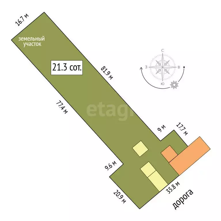 Дом в село Бухтал, Почтовая улица (60 м) - Фото 2