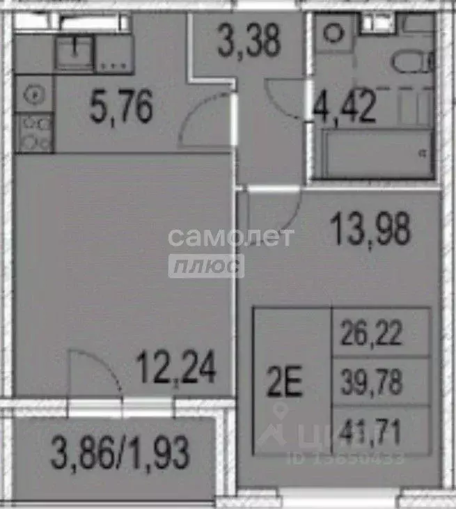 2-к кв. Ульяновская область, Ульяновск проезд Стартовый, 1 (43.64 м) - Фото 2