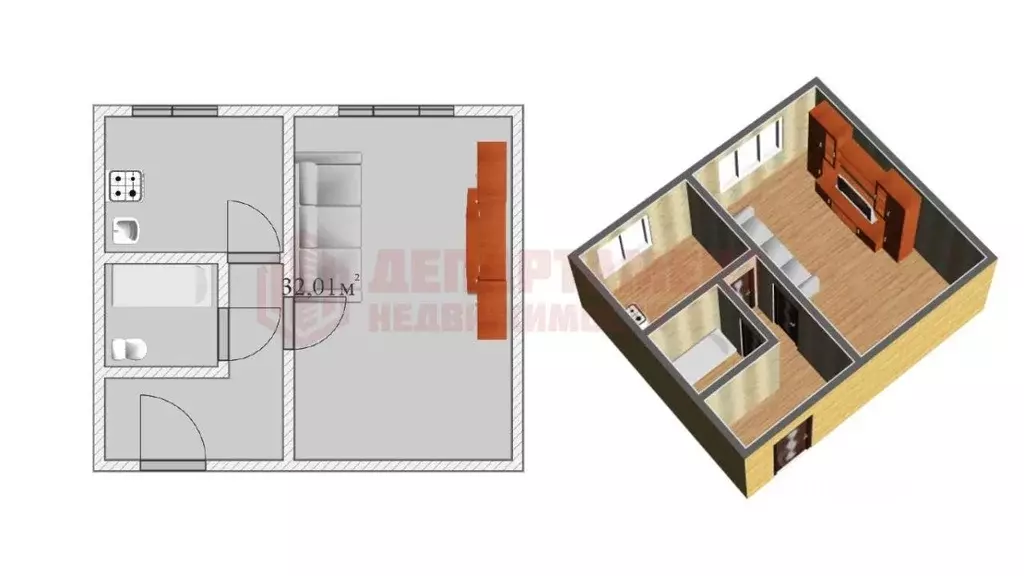 1-к кв. Астраханская область, Астрахань ул. Вячеслава Мейера, 11 (32.5 ... - Фото 1