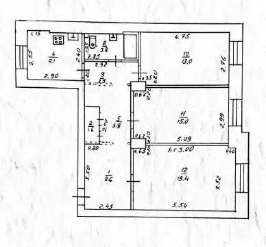 3-комнатная квартира: Тверь, улица Бебеля, 4/43 (77.8 м) - Фото 1