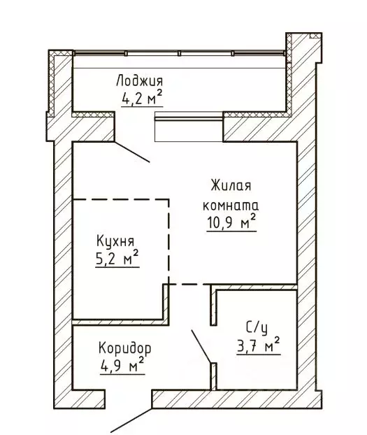 1-к кв. Самарская область, Тольятти Елки Парк жилой комплекс (26.8 м) - Фото 0