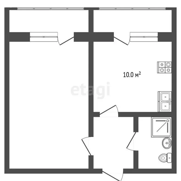 1-комнатная квартира: Чегем, Баксанское шоссе, 1Г (36.6 м) - Фото 1