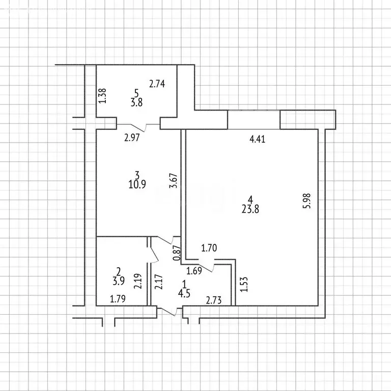 1-комнатная квартира: Салават, улица Бекетова, 5 (40 м) - Фото 1