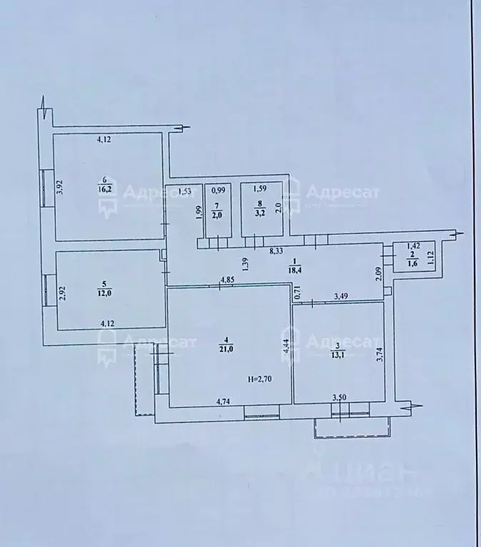3-к кв. Волгоградская область, Волгоград ул. Бахтурова, 7 (87.5 м) - Фото 0