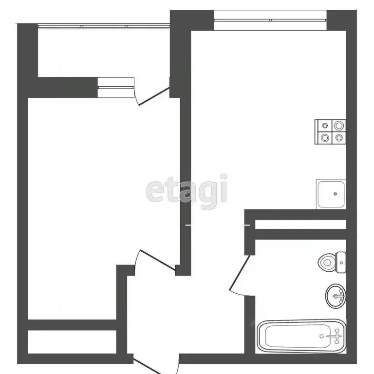 1-к кв. Тюменская область, Тюмень ул. Разведчика Кузнецова, 7 (36.8 м) - Фото 0