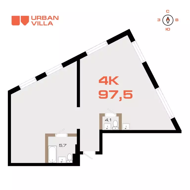 4-комнатная квартира: Владивосток, Ленинский район (97.5 м) - Фото 0