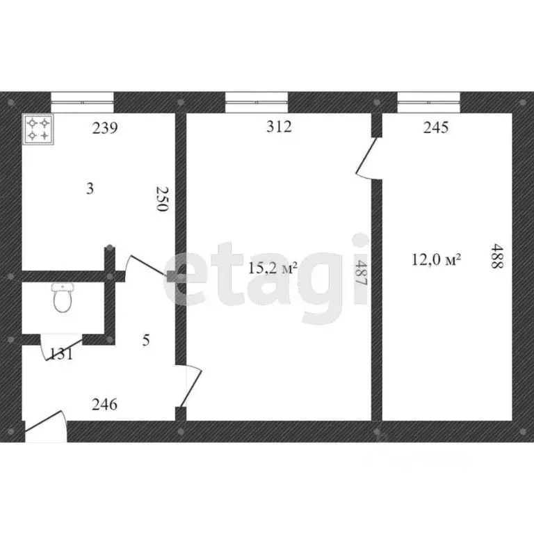 2-к кв. Калужская область, Калуга Моторная ул., 44 (39.8 м) - Фото 2