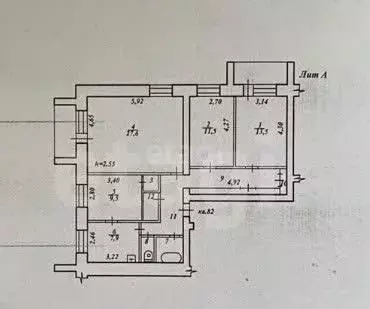 Квартира, 3 комнаты, 93.3 м - Фото 1