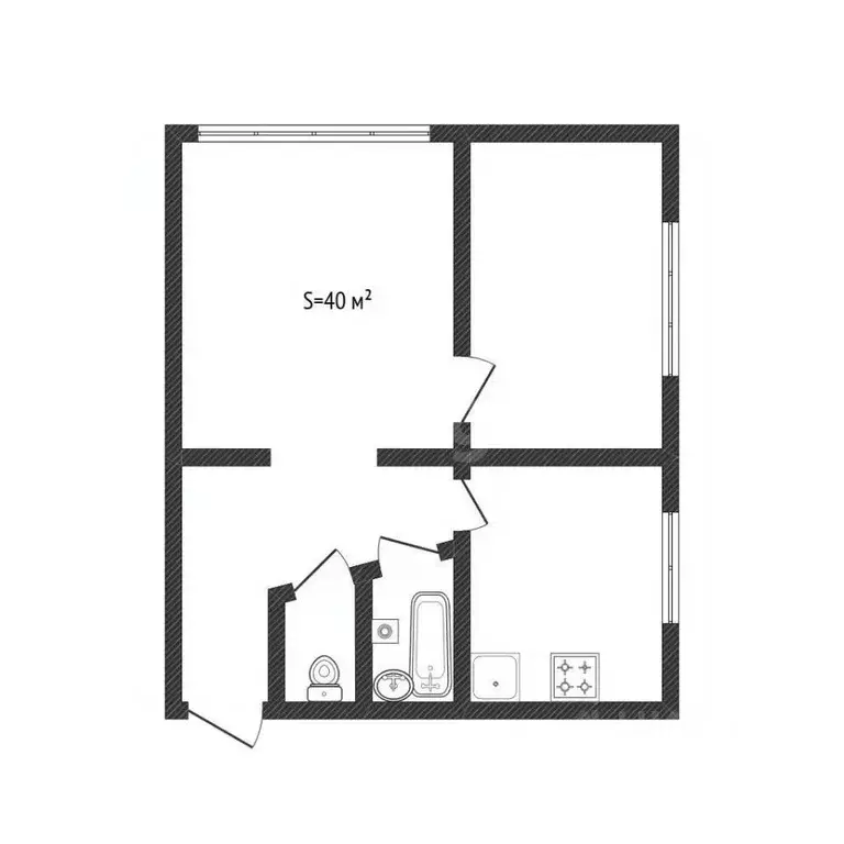 2-к кв. Алтайский край, Белокуриха Партизанская ул., 16 (40.0 м) - Фото 2