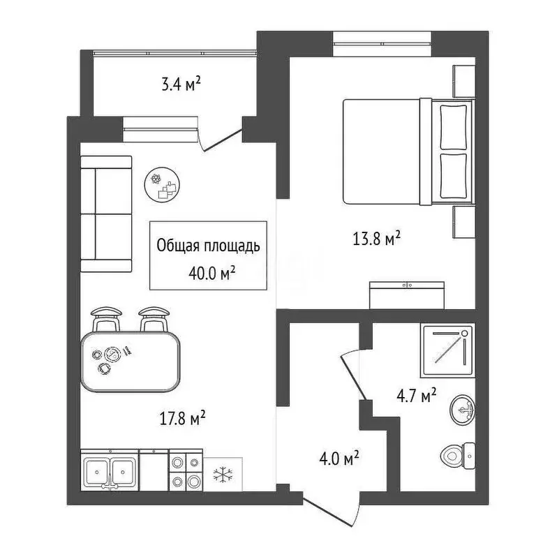 2-комнатная квартира: Новосибирск, улица Связистов, 13/2 (40 м) - Фото 0