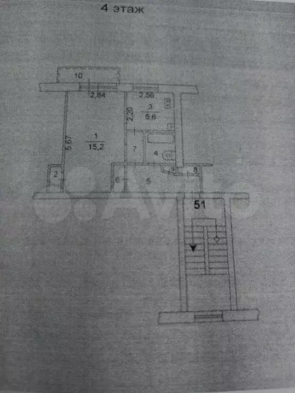 1-к. квартира, 32,1 м, 4/5 эт. - Фото 0